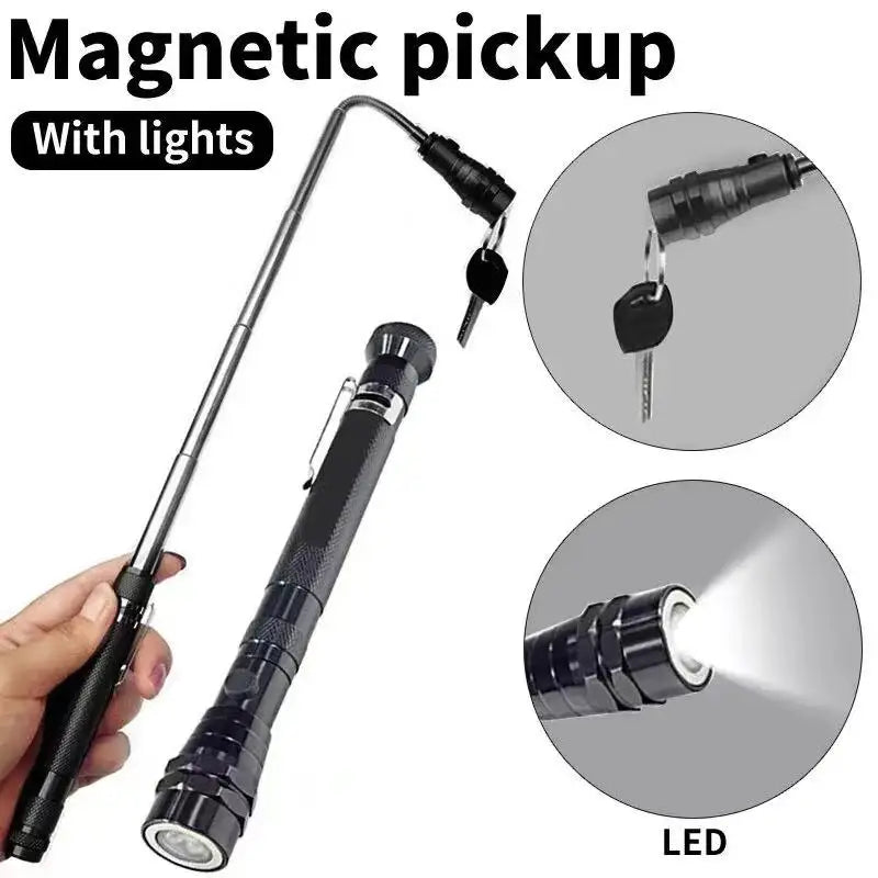 Telescopic Magnetic Pickup Flashlight