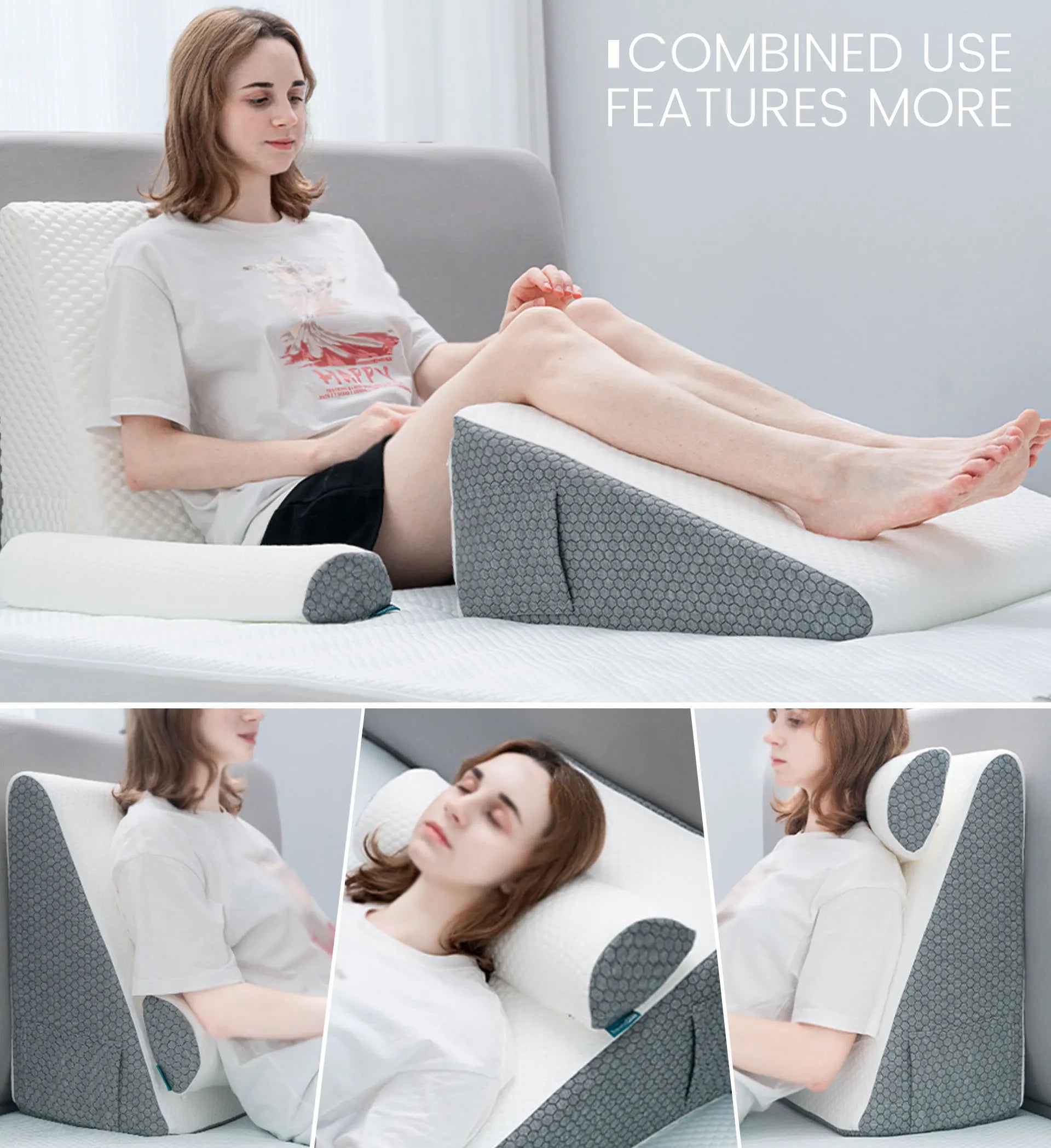 Memory Foam Wedge and Neck Pillow