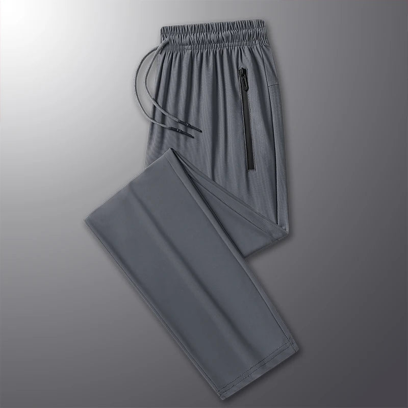 High Elastic Ice Silk Casual Pants