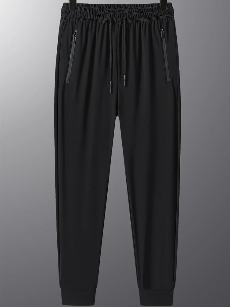 High Elastic Ice Silk Casual Pants