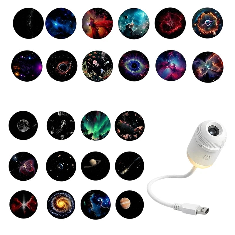 2-in-1 Mini Galaxy Star Projector