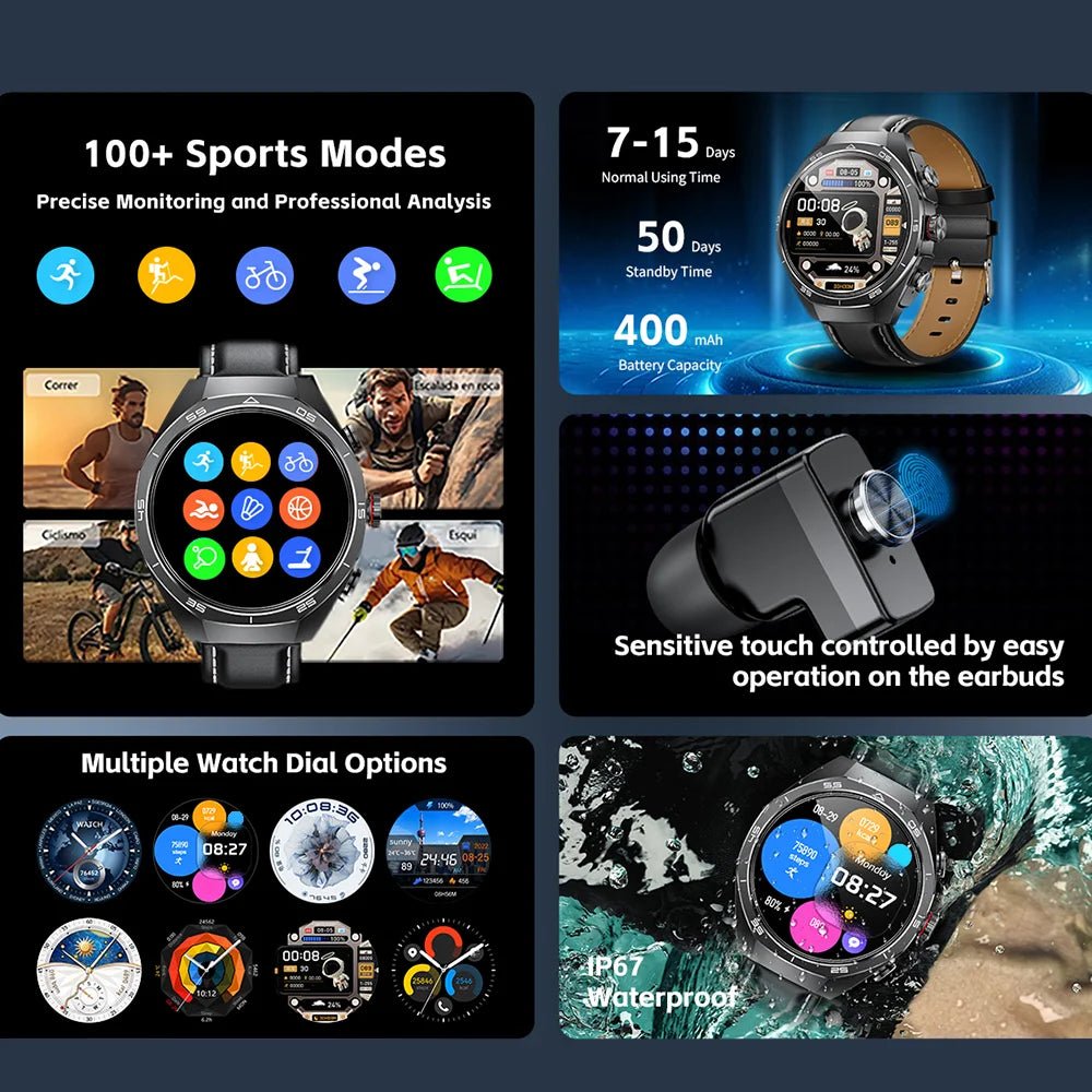 Smart Two-in-one Bluetooth Watch