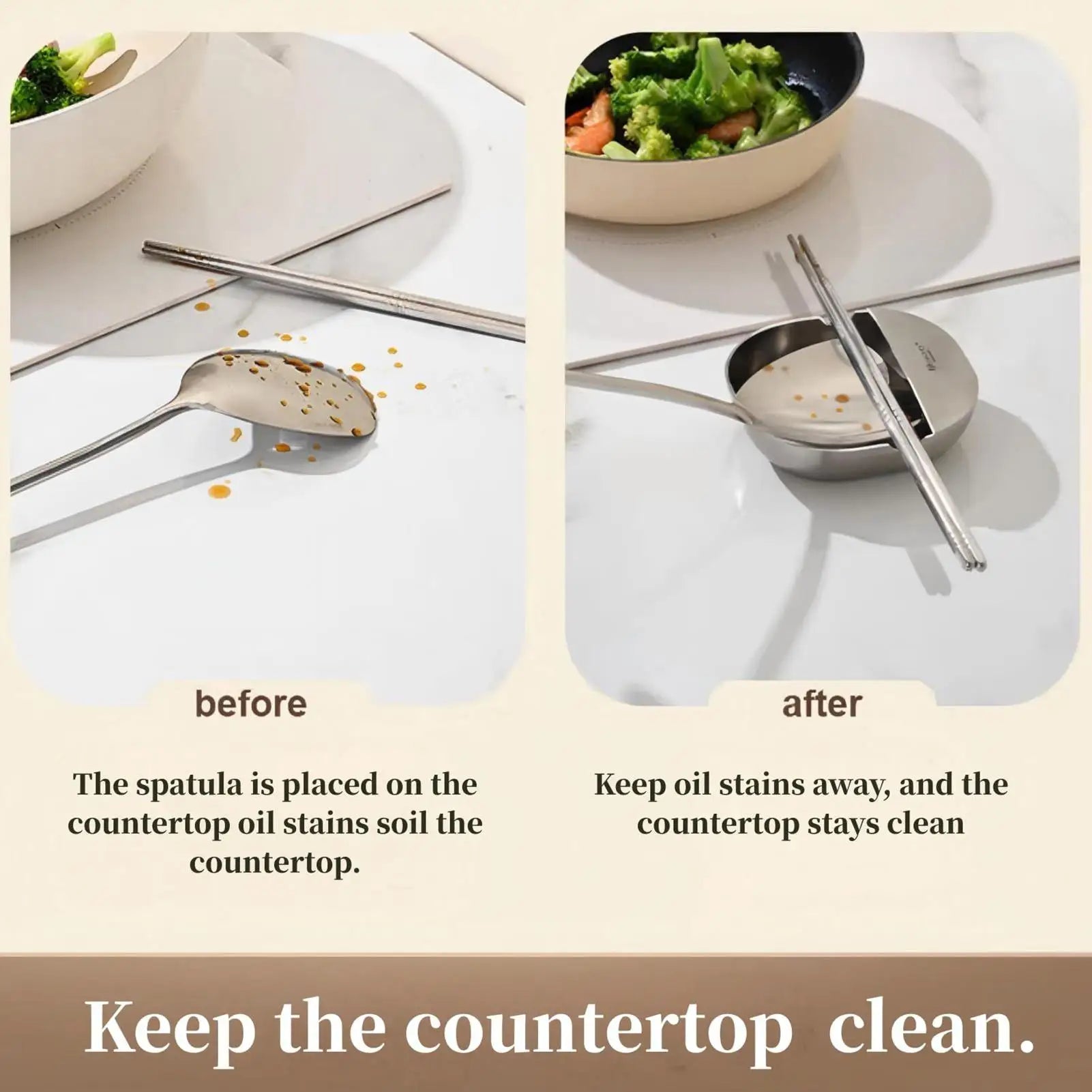 Stainless Steel Metal Spoon Rest