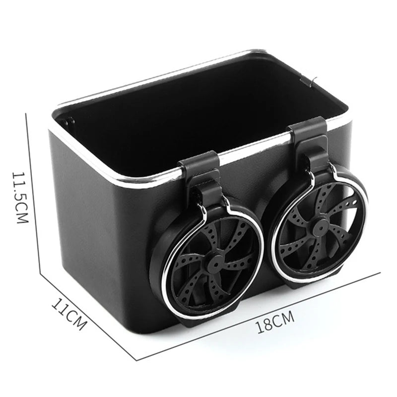 Car Armrest Storage Organizer with Cup Holder