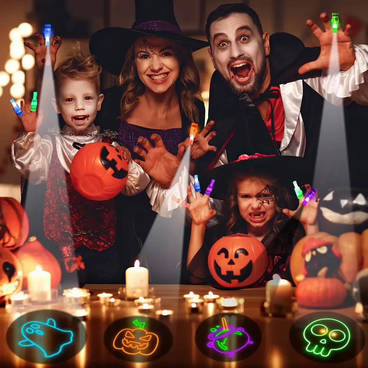 LED Finger Projector Lights
