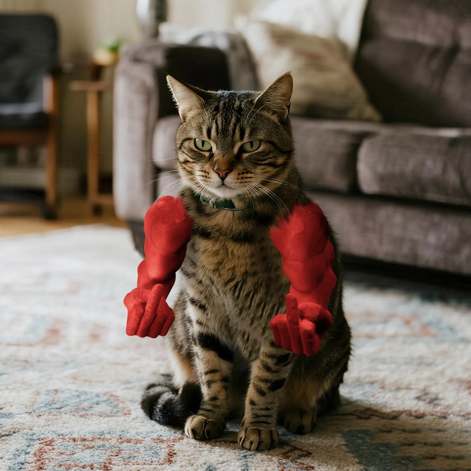 Funny Cat Muscle Arms