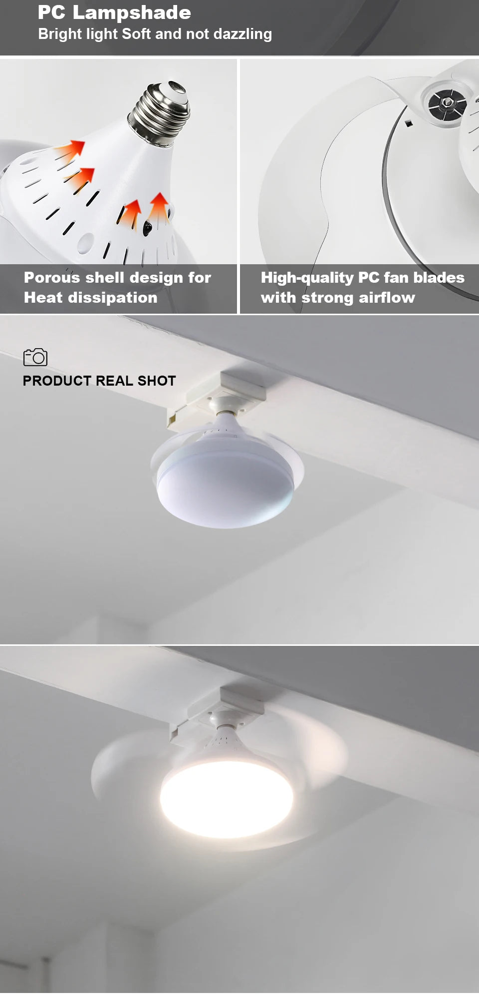 RC 2 in 1 Invisible Blade Ceiling Fan Light