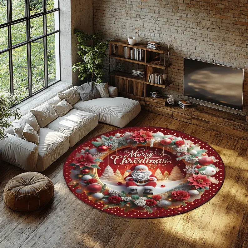 3D Christmas Santa Floor Mat