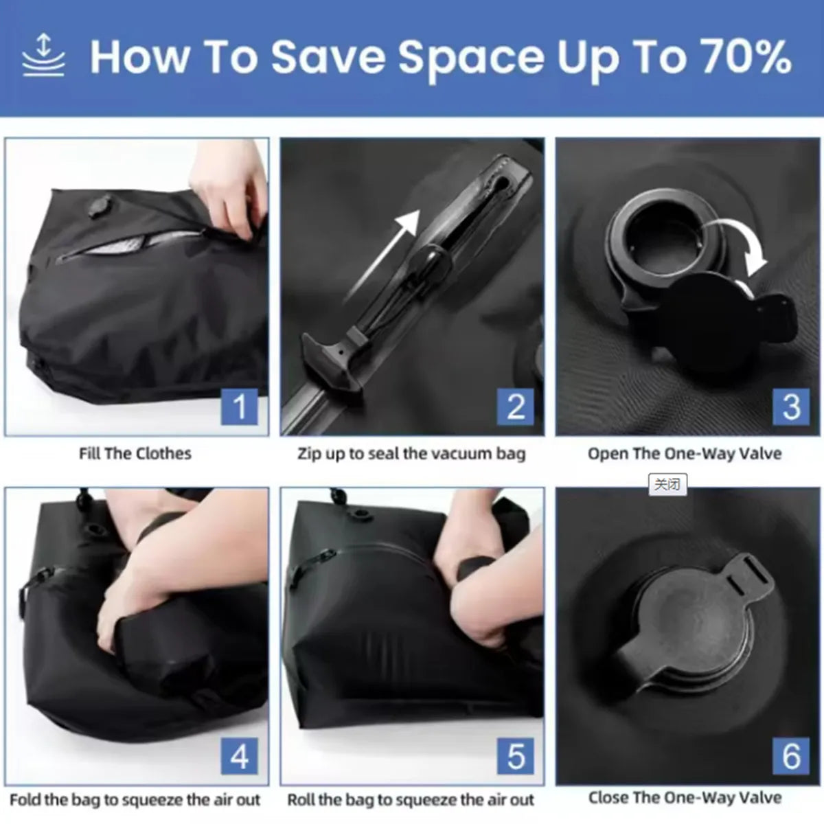 Vacuum Compression Luggage Bag