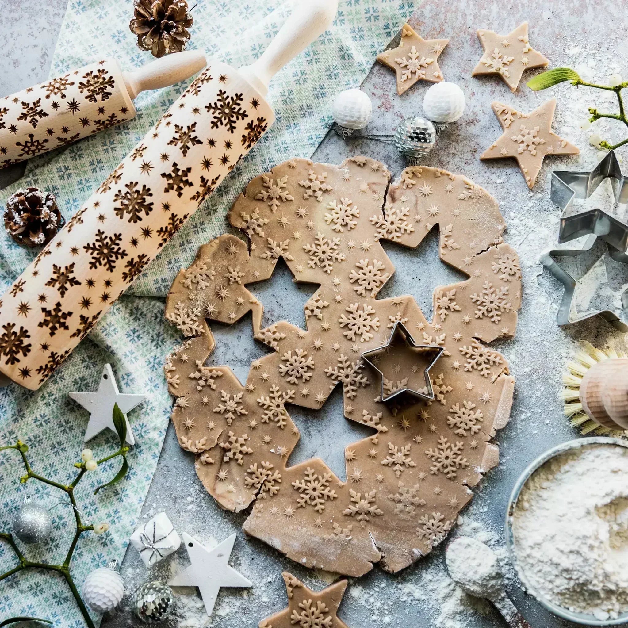 Wooden Embossed Rolling Pins