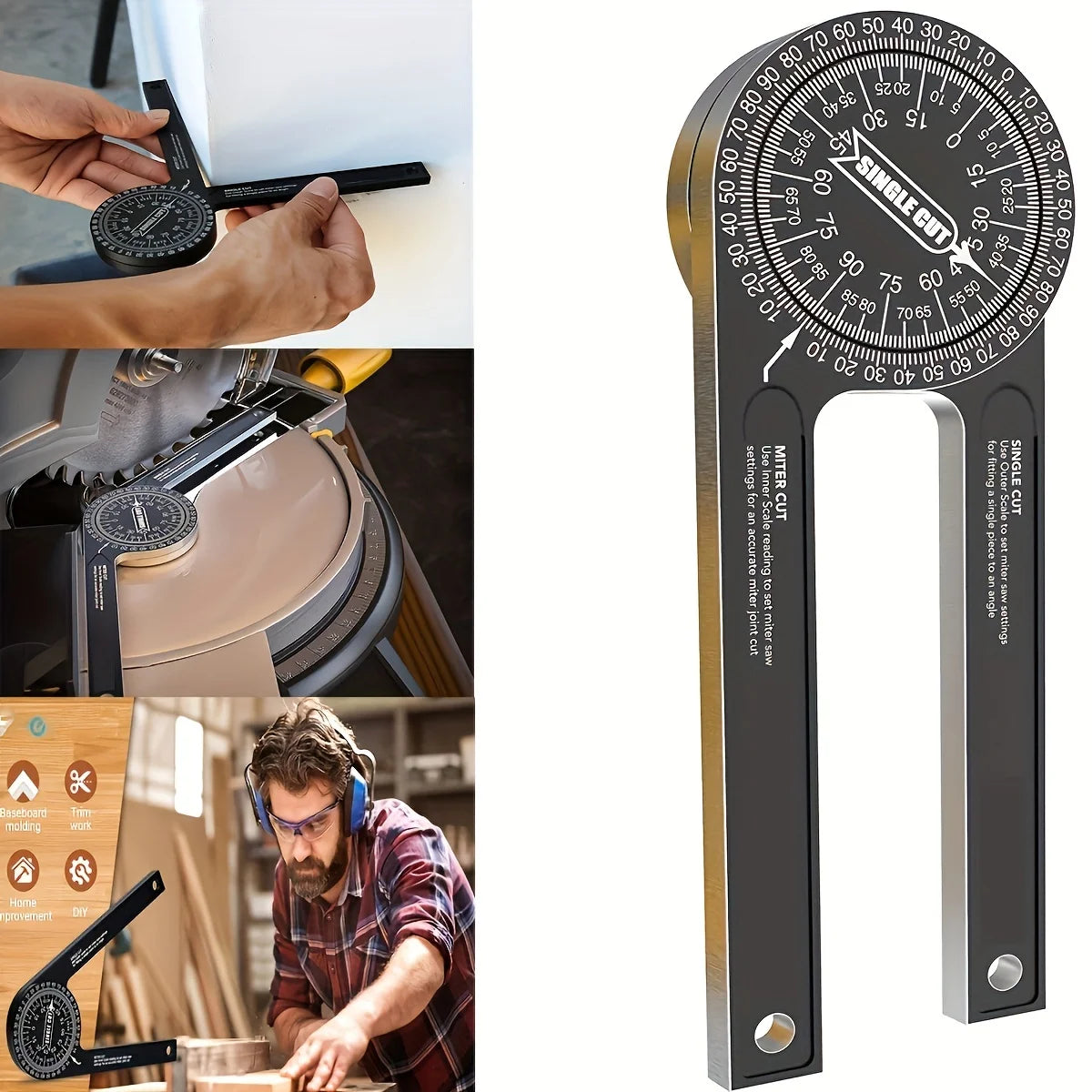 Adjustable Angle Measuring Protractor