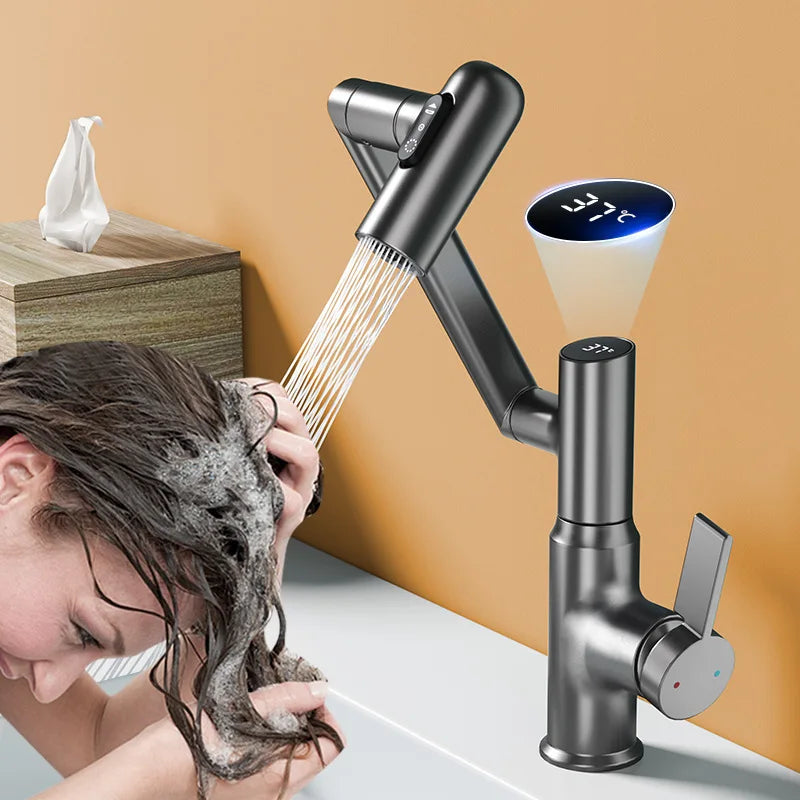 Multifunctional Pullout Wash Basin Faucet