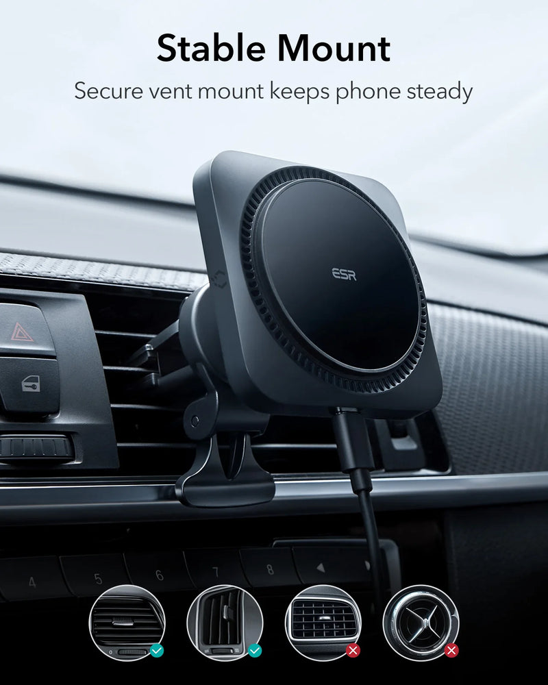 Car Air vent Magsafe Wireless Mobile Charger
