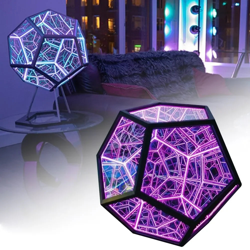 Infinite Dodecahedron Art Lamp
