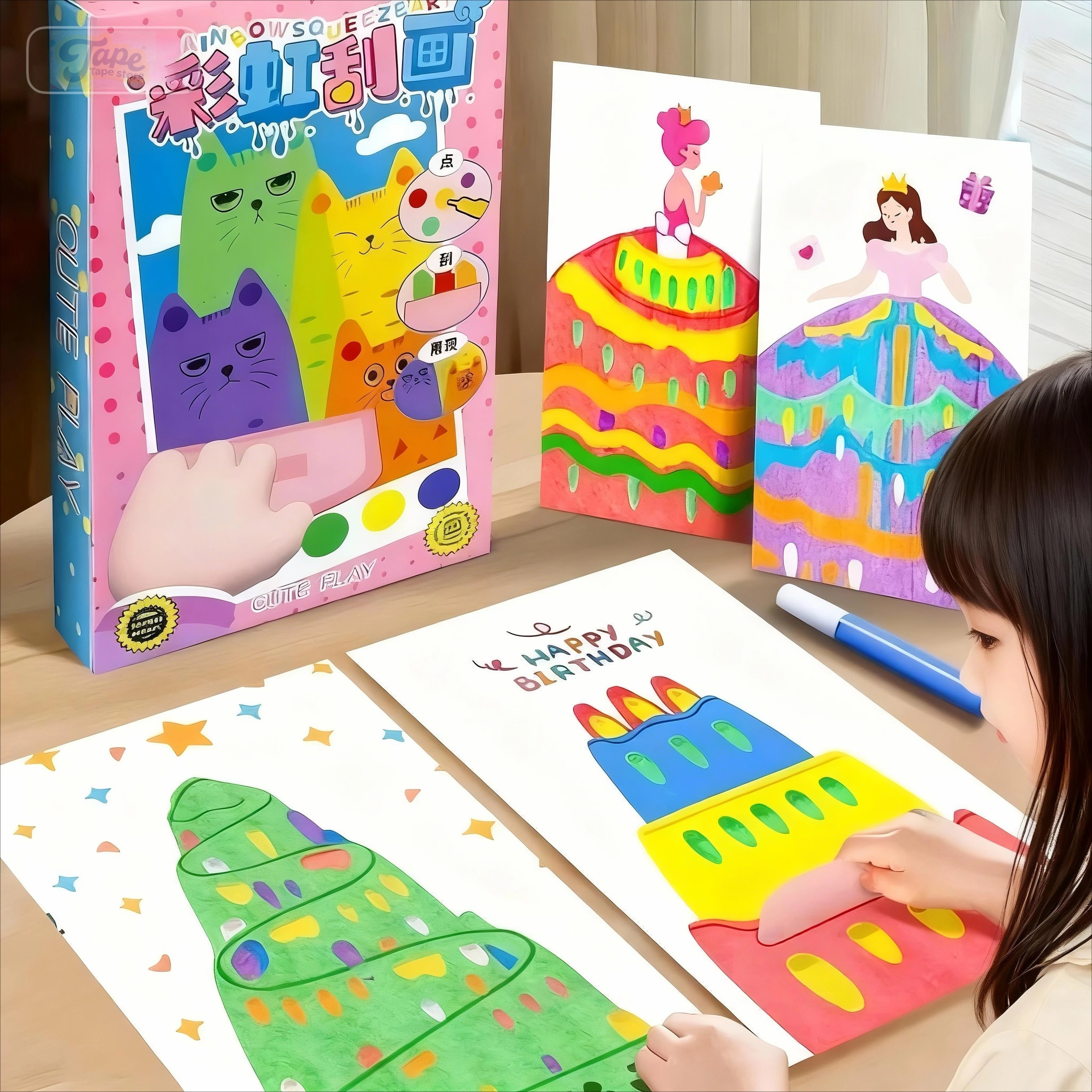 Rainbow Scratch Painting Art Kit