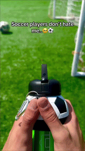 Collapsible Silicon Soccer Style Watter Bottle