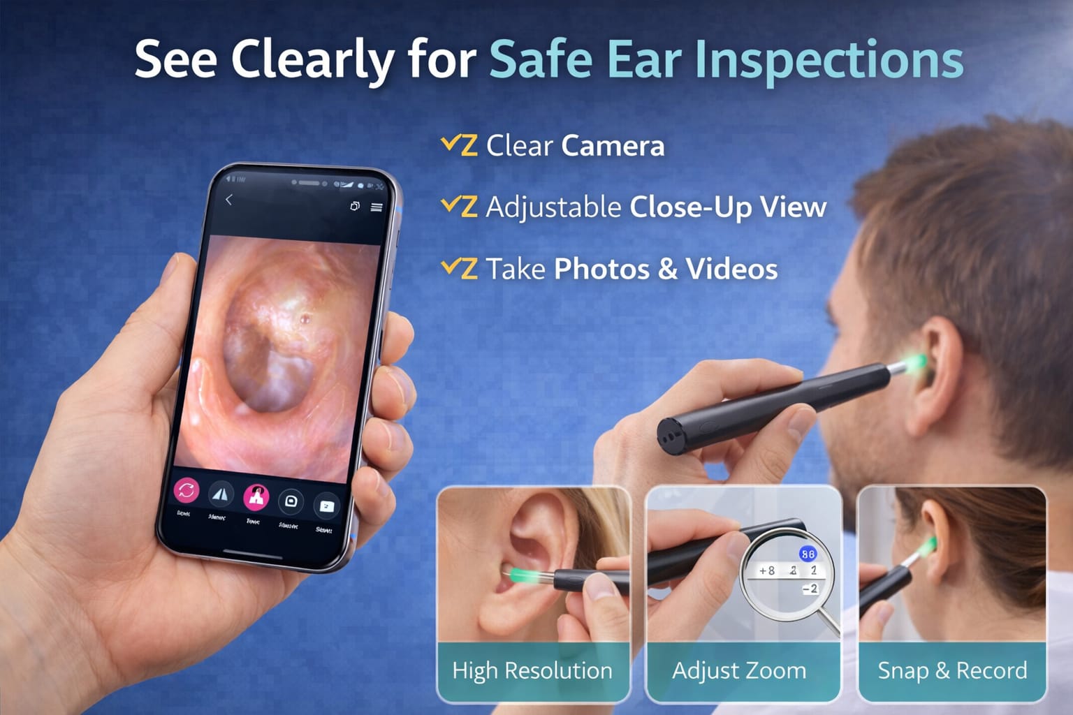 Wireless Endoscope HD Ear Pick Set