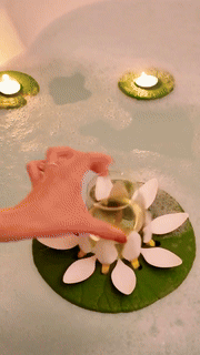 Floating Lotus Candle Holder - 4Pcs
