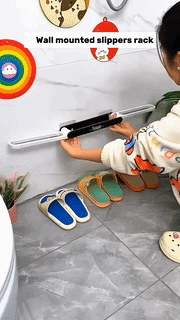 3 in 1 Wall Mounted Slipper Rack