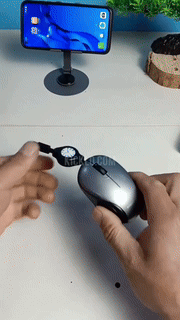 Portable USB Type C Retractable Mouse