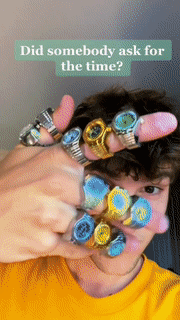 Retro Elastic Strap Watch Ring