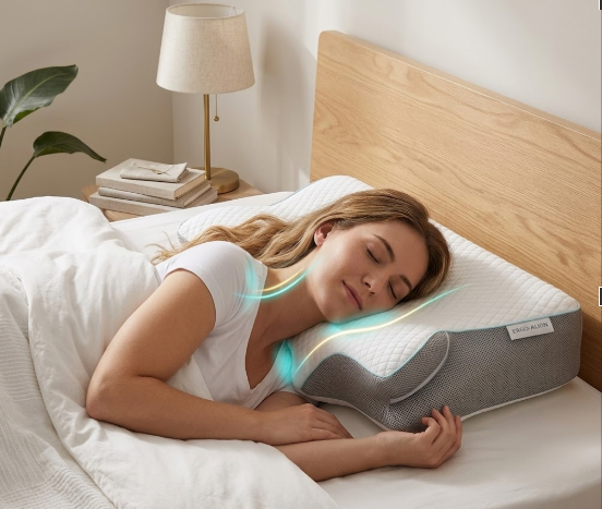 Cervical Orthopedic Memory Foam Neck Pillow